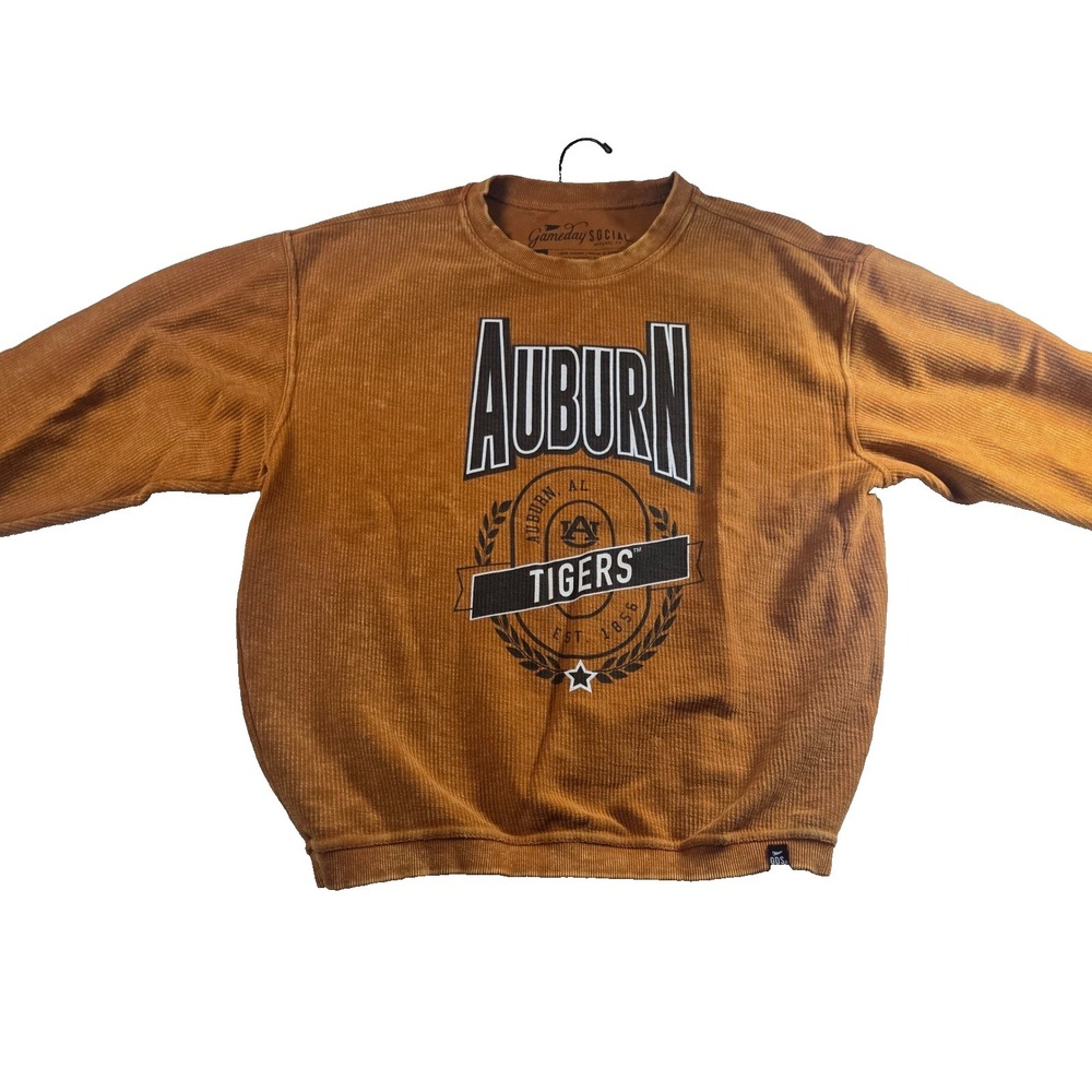 Gameday SOCIAL Auburn Tigers Corduroy Crewneck Sweatshirt Women's Medium